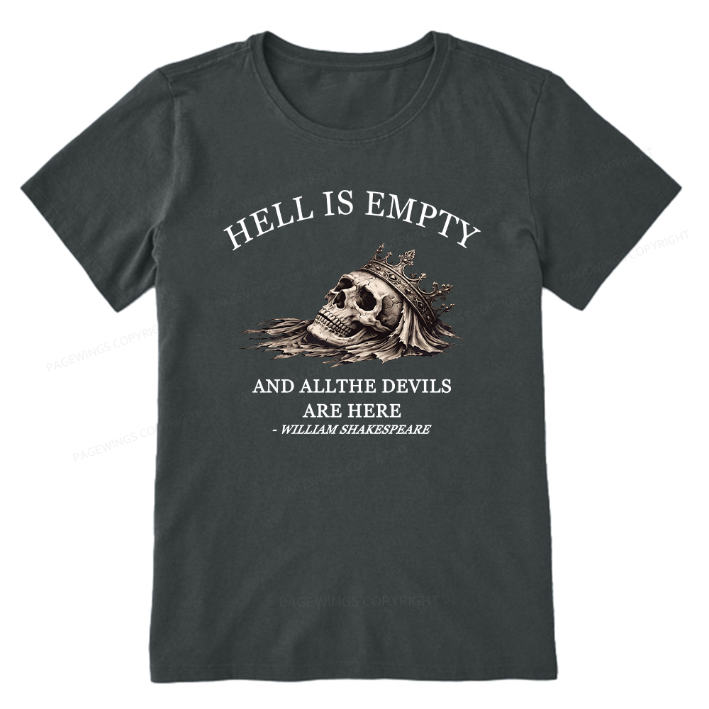 Pagewing Hell Is Empty And All The Devils Are Here16170 Bookish Unisex Classic T-shirt