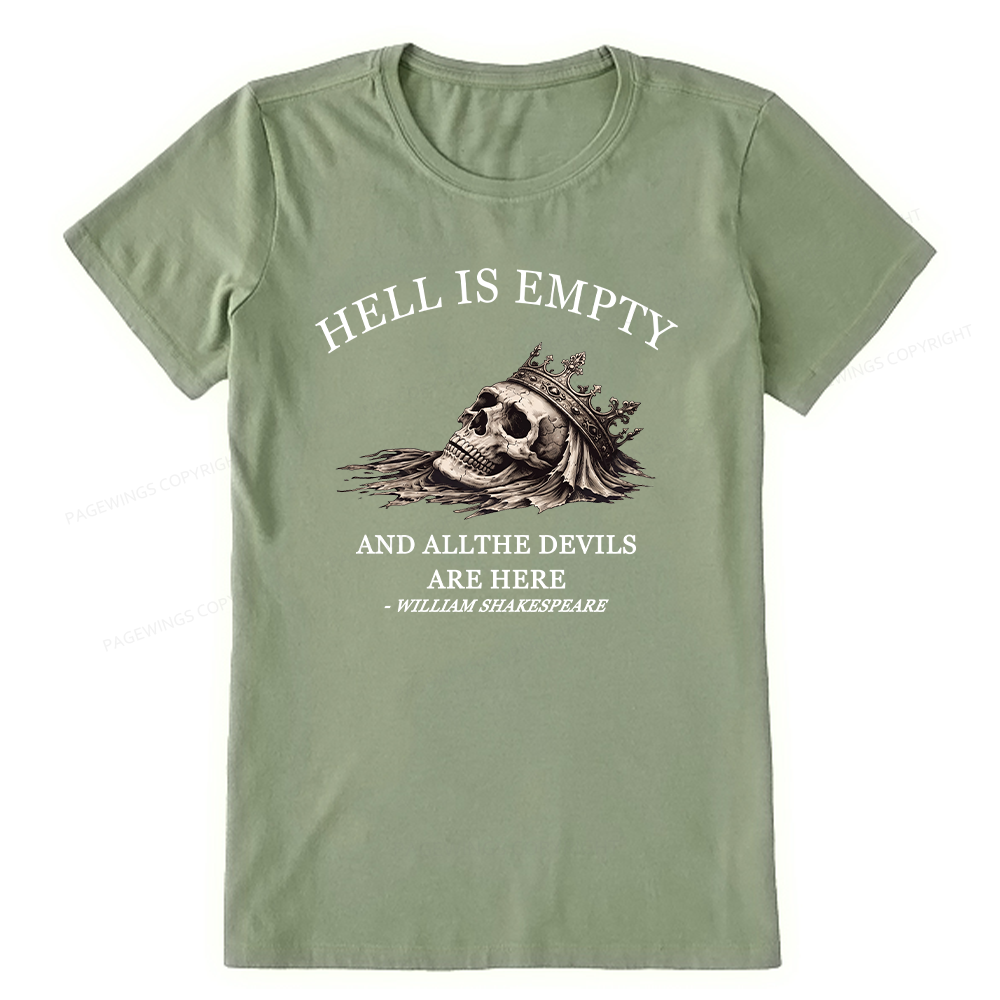 Pagewing Hell Is Empty And All The Devils Are Here16170 Bookish Unisex Classic T-shirt