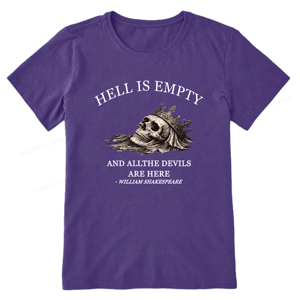 Pagewing Hell Is Empty And All The Devils Are Here16170 Bookish Unisex Classic T-shirt