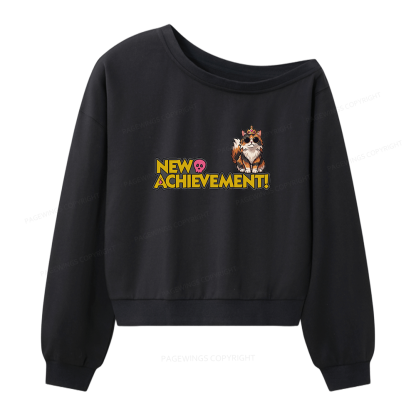 Pagewings Sci Fi Bookish Women Off Shoulder Sweatshirt