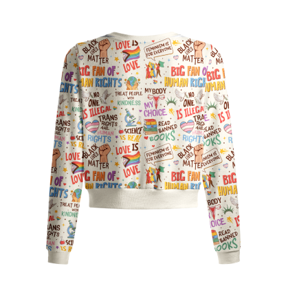 Pagewings Big Fan of Human Rights Cardigan Sweaters