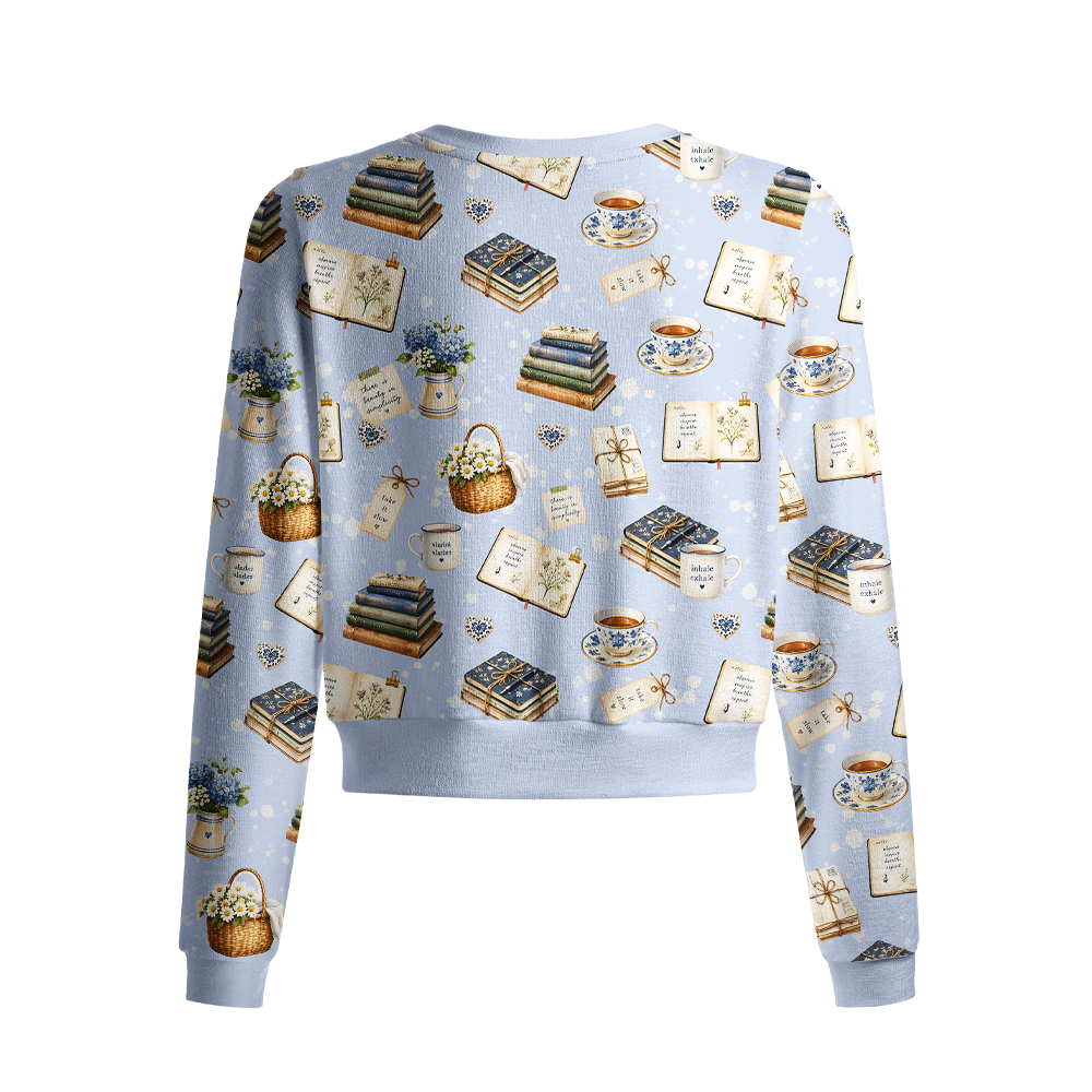 Pagewings Bookish Crew Neck Cardigan Sweaters