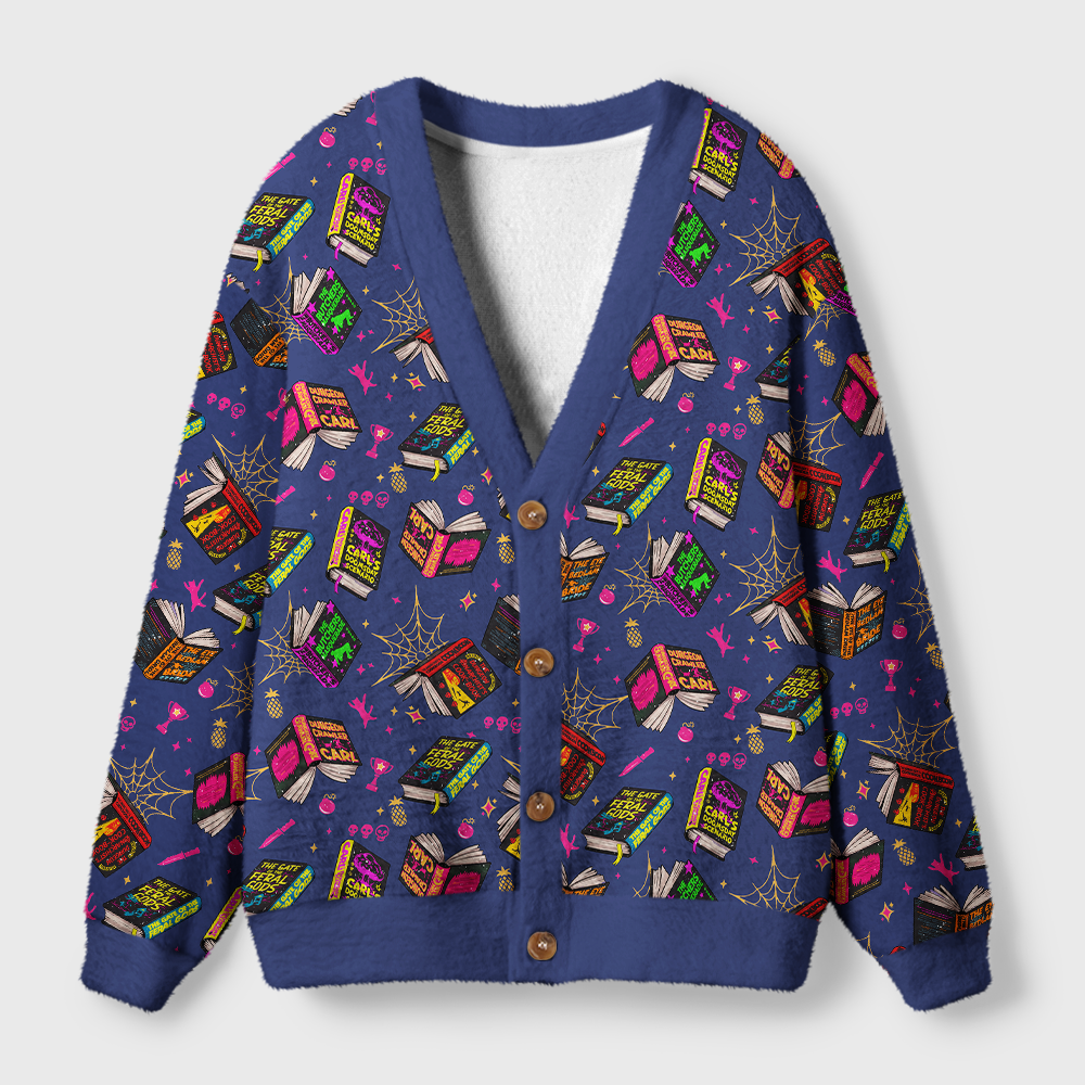 Pagewings Sci Fi Book Lover Light Knit Unisex Cardigan Sweaters