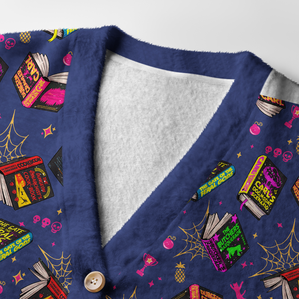 Pagewings Sci Fi Book Lover Light Knit Unisex Cardigan Sweaters