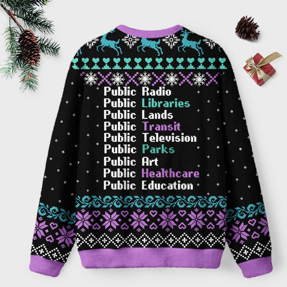 Pagewings Public Libraries Unisex Ugly Light Knit Sweatshirt