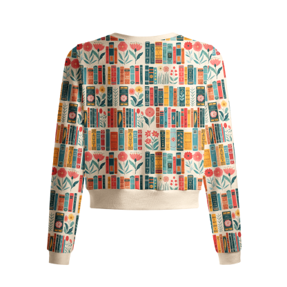 Pagewings Bookish Vibe Crew Neck Cardigan Sweaters