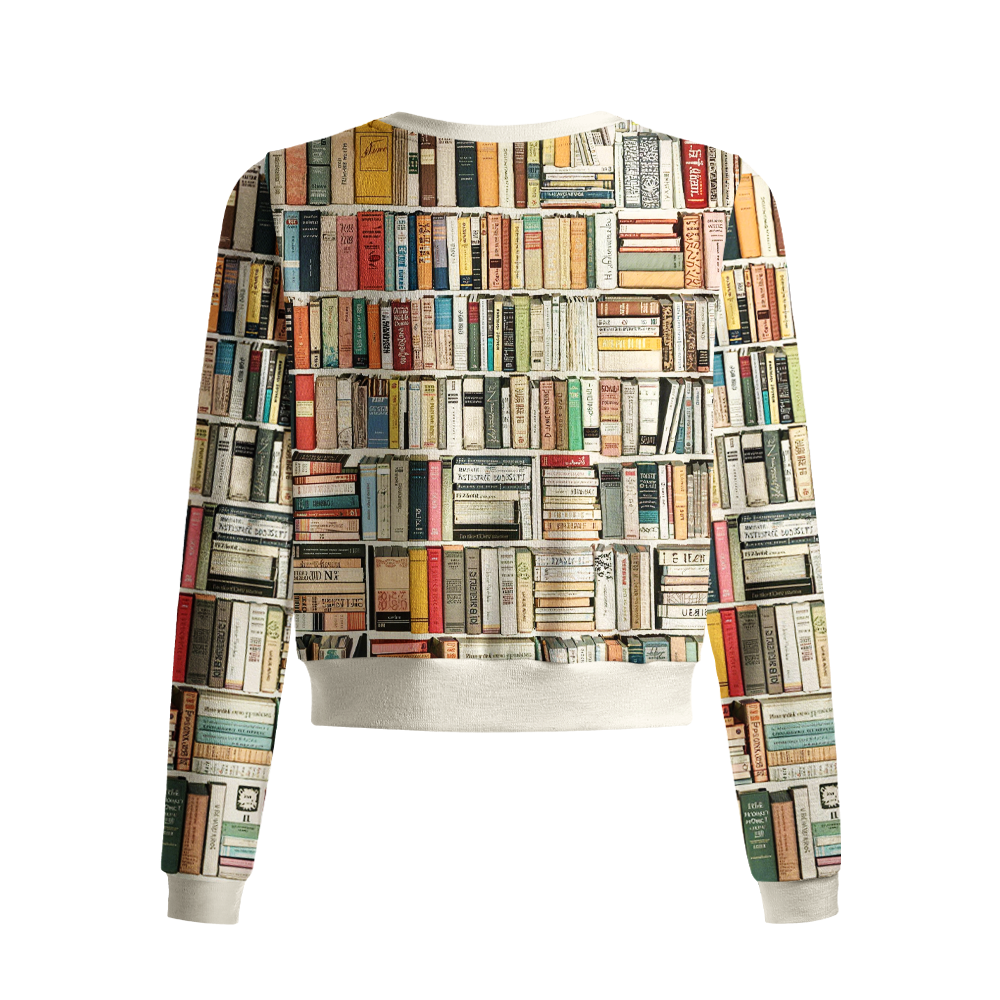 Pagewings Bookish Vibe Crew Neck Cardigan Sweaters