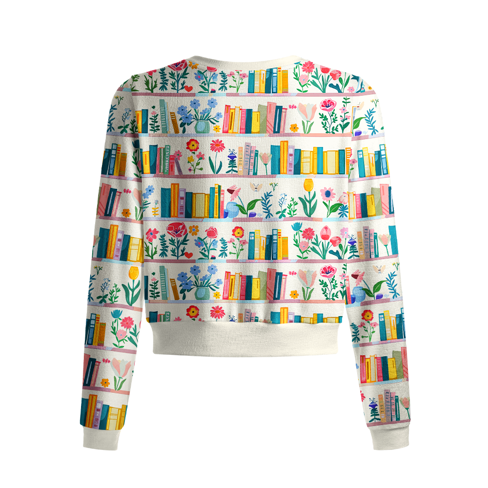 Pagewings Book Lover Crew Neck Cardigan Sweaters
