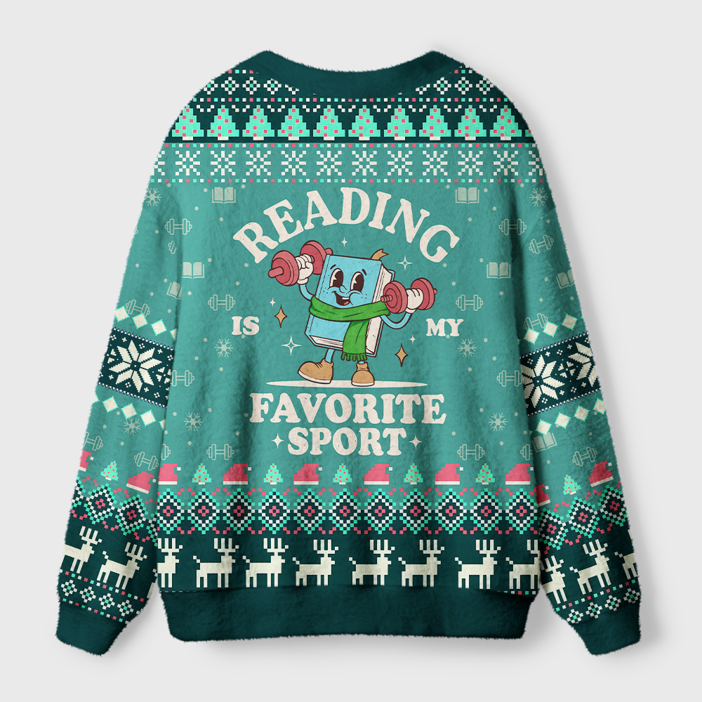 Pagewings Reading Is My Favorite Sport Light Knit Unisex Cardigan Sweaters