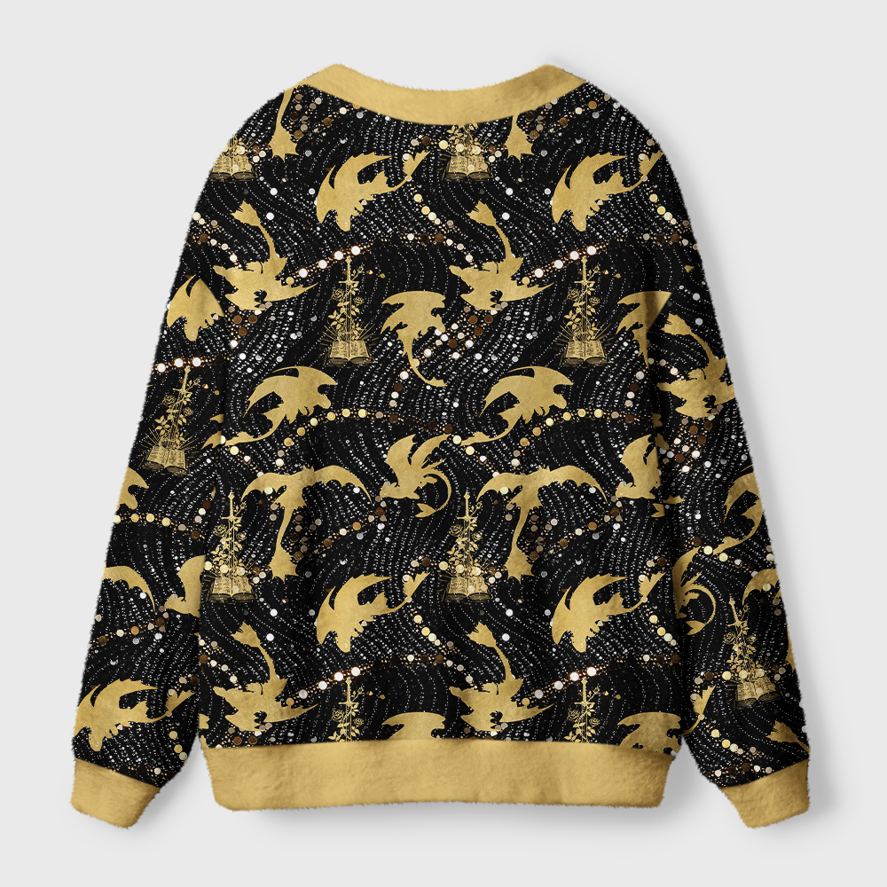 Pagewings Fantasy Book Lover Light Knit Unisex Cardigan Sweaters