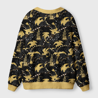 Pagewings Fantasy Book Lover Light Knit Unisex Cardigan Sweaters