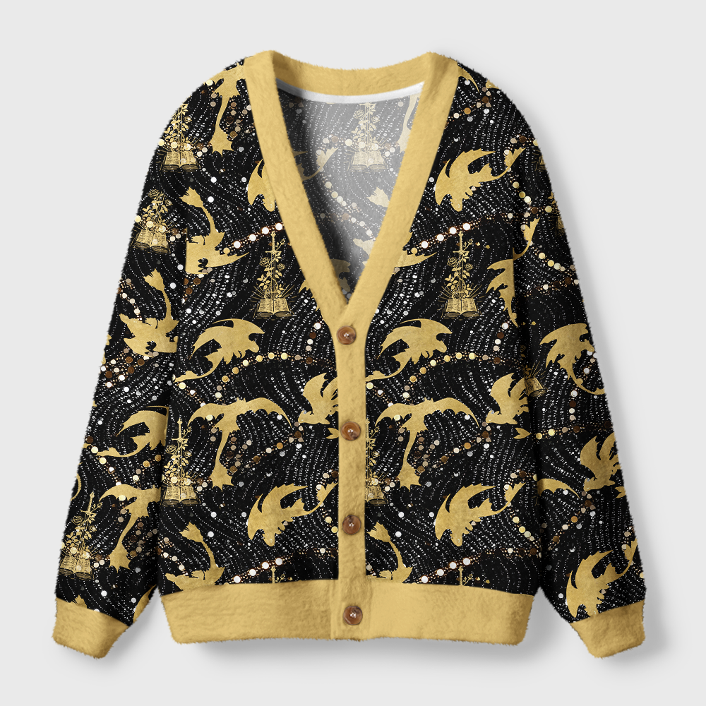 Pagewings Fantasy Book Lover Light Knit Unisex Cardigan Sweaters