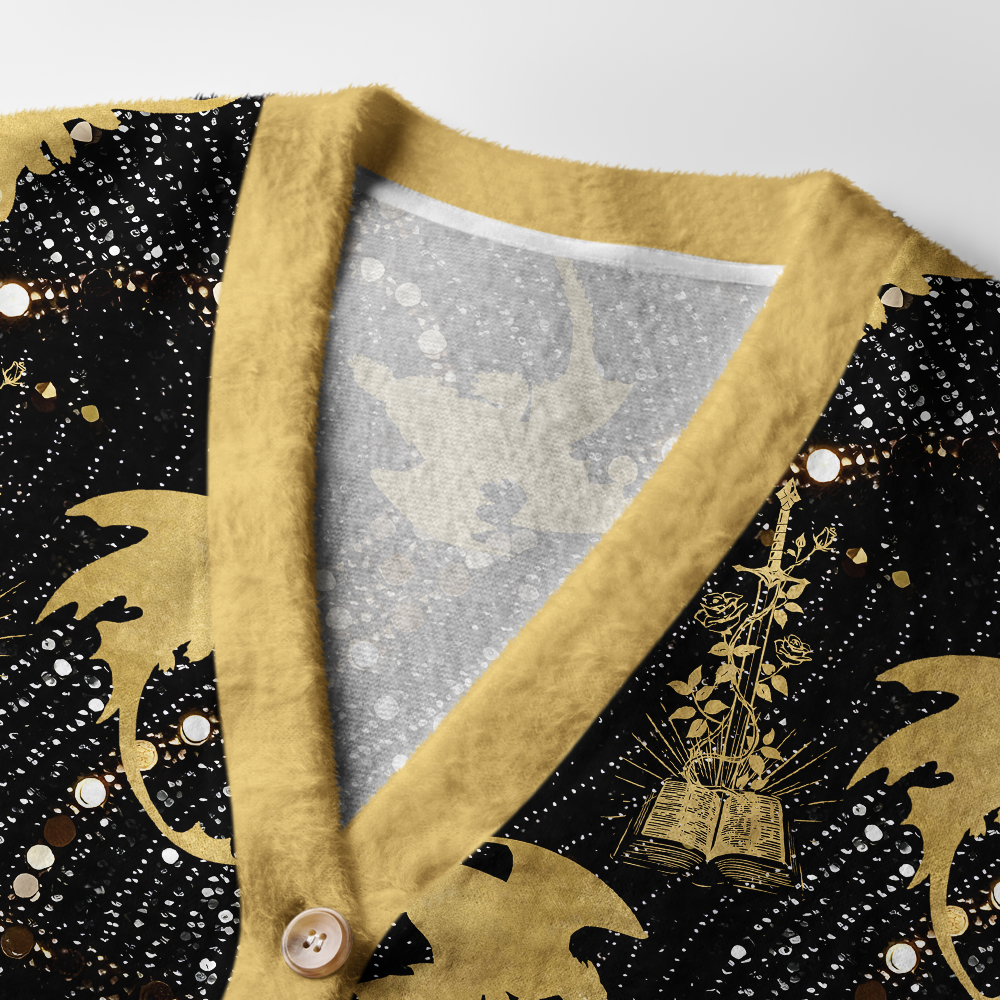 Pagewings Fantasy Book Lover Light Knit Unisex Cardigan Sweaters