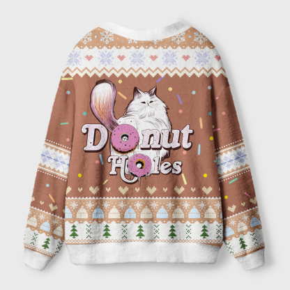 Pagewings Donut Holes Light Knit Unisex Cardigan Sweaters