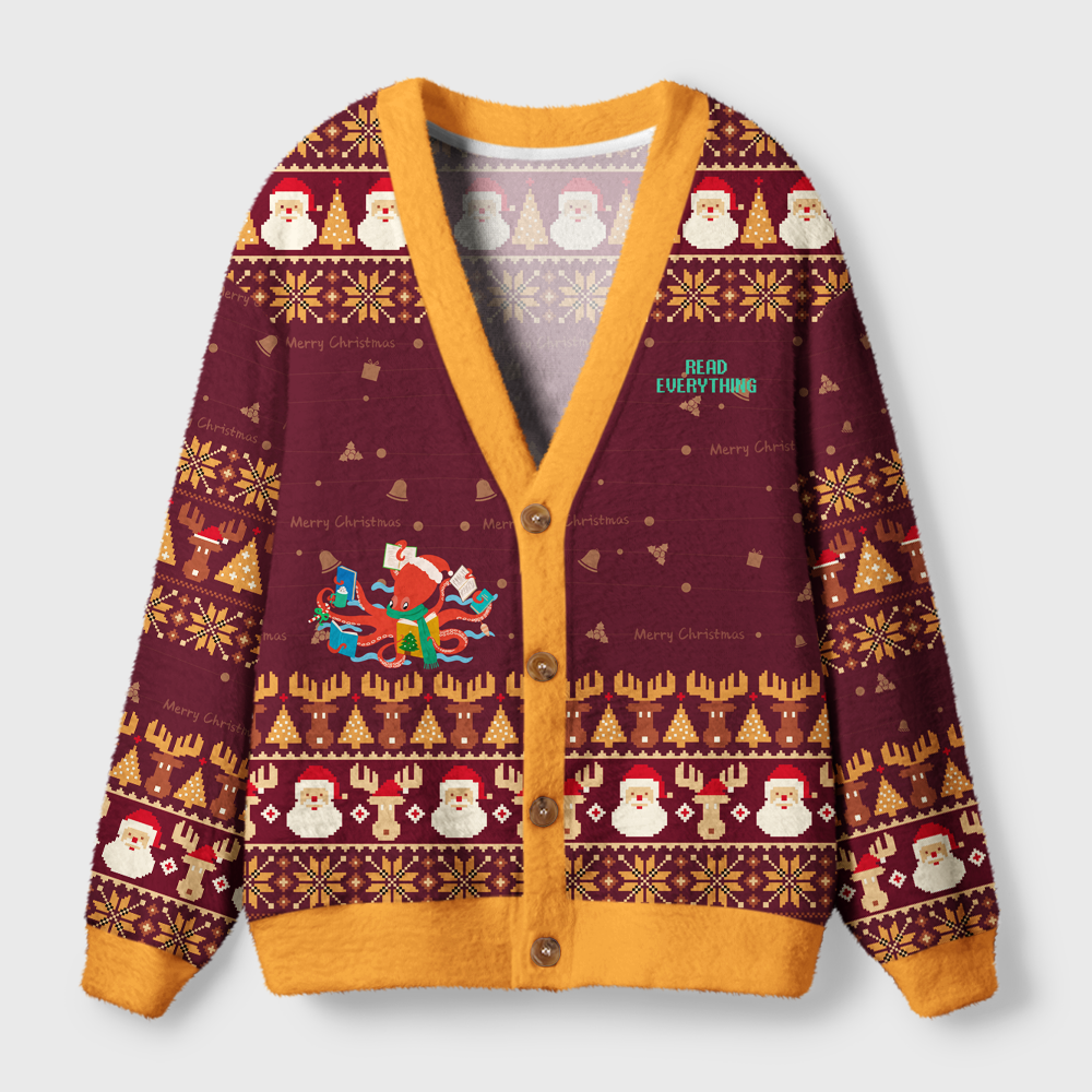 Pagewings Read Everything Light Knit Unisex Cardigan Sweaters