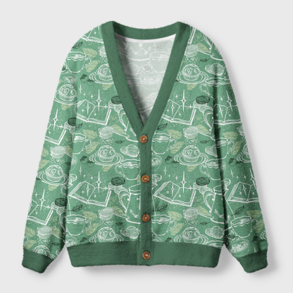 Pagewings Book Lover Light Knit Unisex Cardigan Sweaters