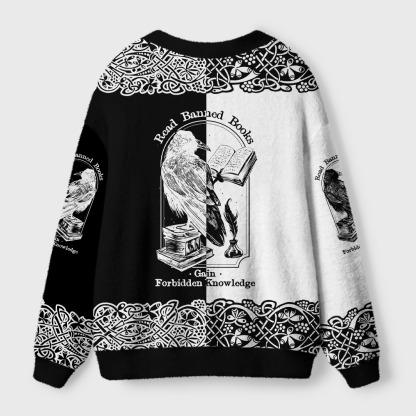 Pagewings Read Banned Books Light Knit Unisex Cardigan Sweaters