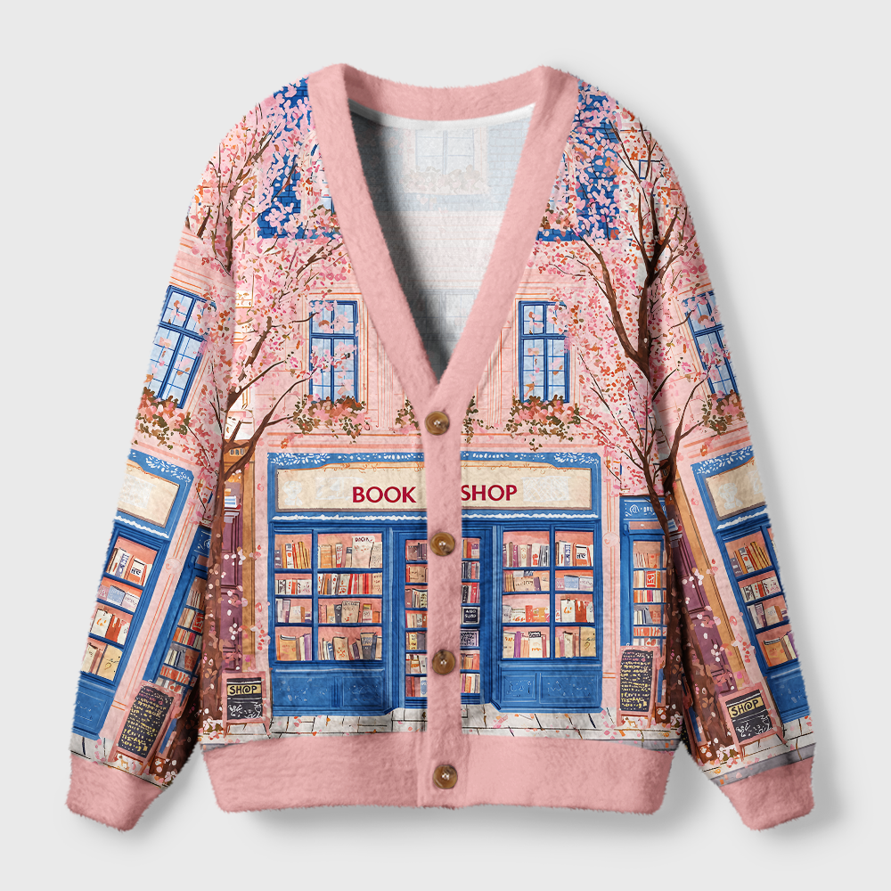 Pagewings Book Shop Light Knit Unisex Cardigan Sweaters