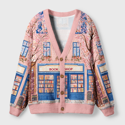 Pagewings Book Shop Light Knit Unisex Cardigan Sweaters