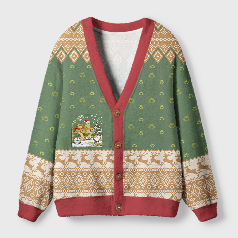 Pagewings The Growing Frog Light Knit Unisex Cardigan Sweaters