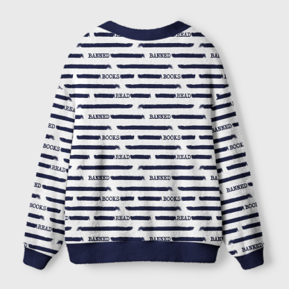 Pagewings Read Banned Books  Light Knit Unisex Cardigan Sweaters