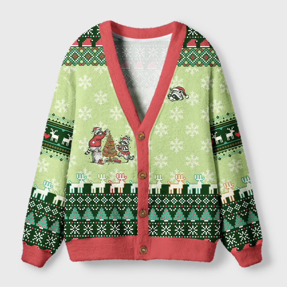 Pagewings From The Windows To The Walls I'm About To Deck These Halls Light Knit Unisex Cardigan Sweaters
