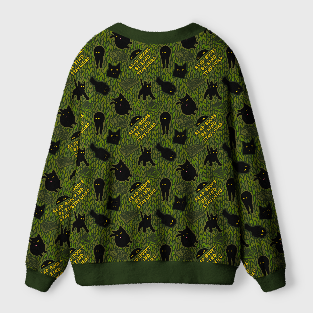 Pagewings Read Books Be Kind Stay Weird Light Knit Unisex Cardigan Sweaters