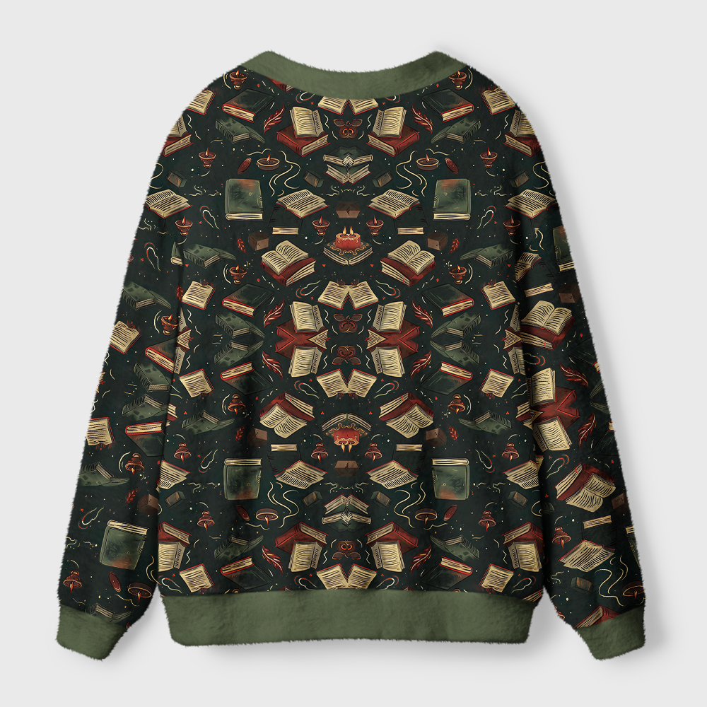 Pagewings Fantasy Reading Light Knit Unisex Cardigan Sweaters