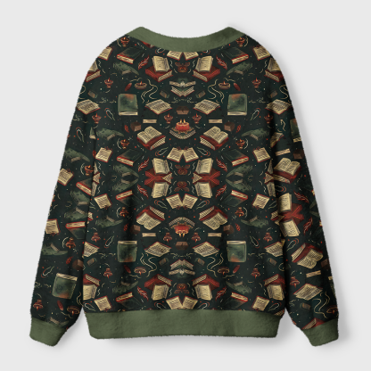 Pagewings Fantasy Reading Light Knit Unisex Cardigan Sweaters