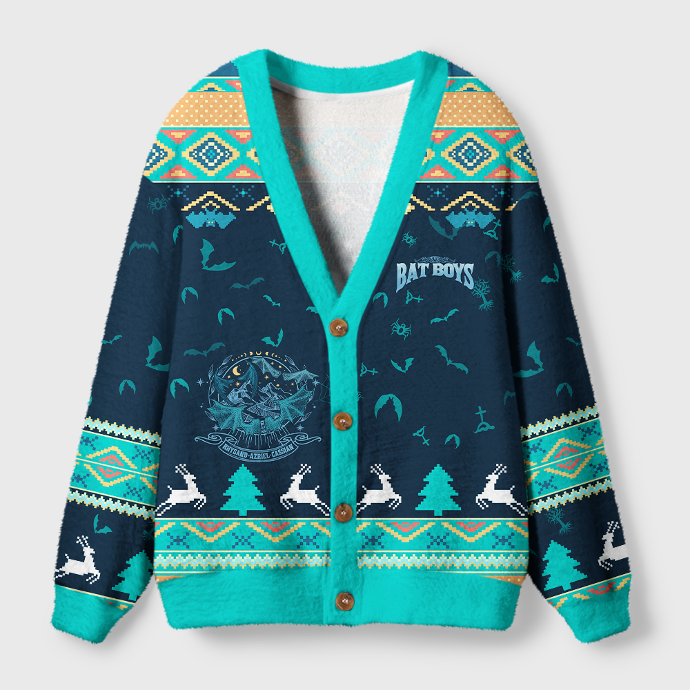 Pagewings Bat Boys Light Knit Unisex Cardigan Sweaters