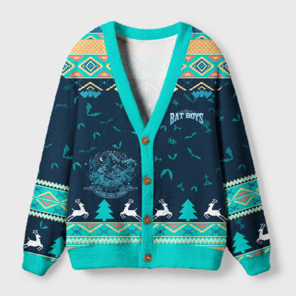 Pagewings Bat Boys Light Knit Unisex Cardigan Sweaters