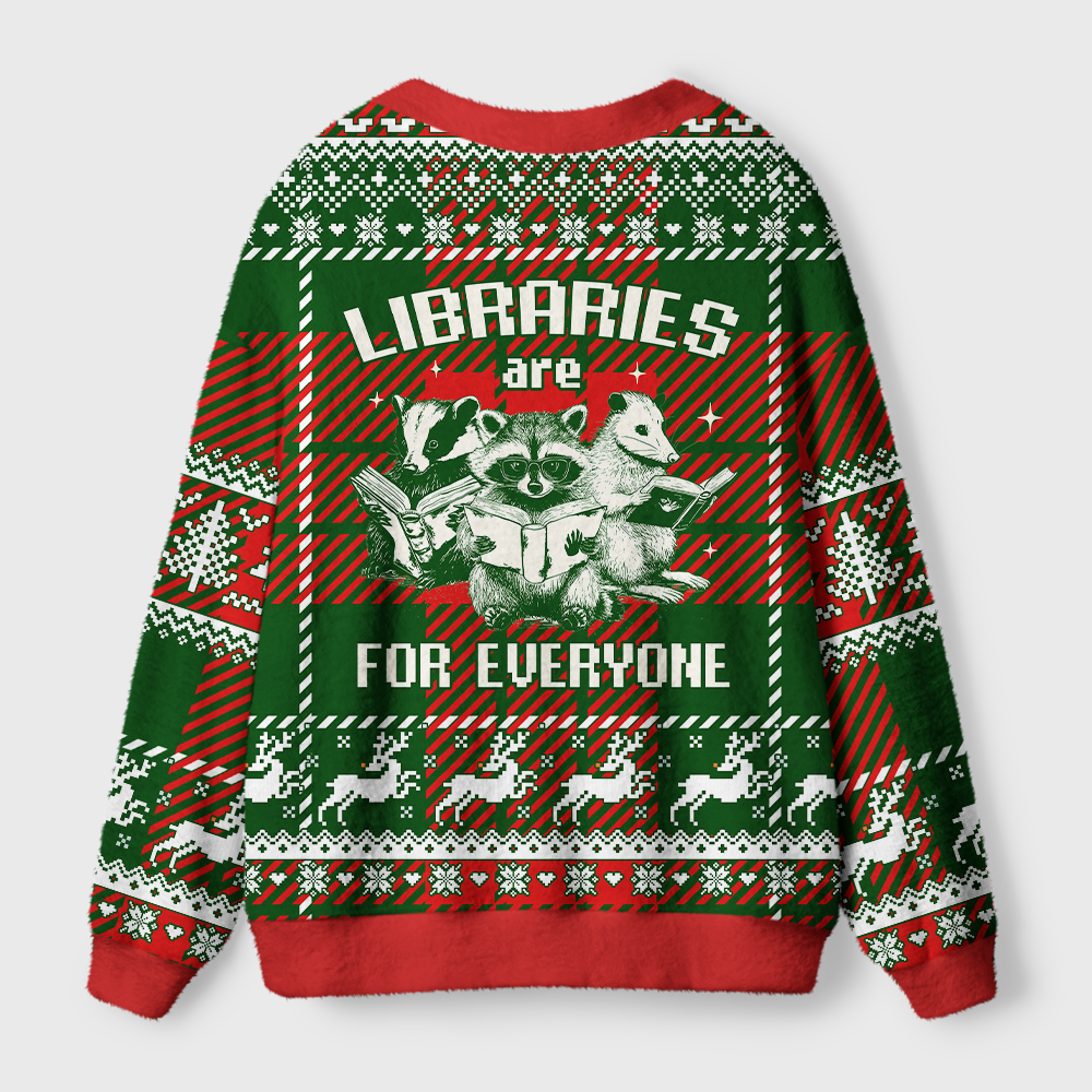 Pagewings Libraries For Everyone Light Knit Unisex Cardigan Sweaters