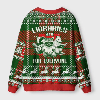 Pagewings Libraries For Everyone Light Knit Unisex Cardigan Sweaters