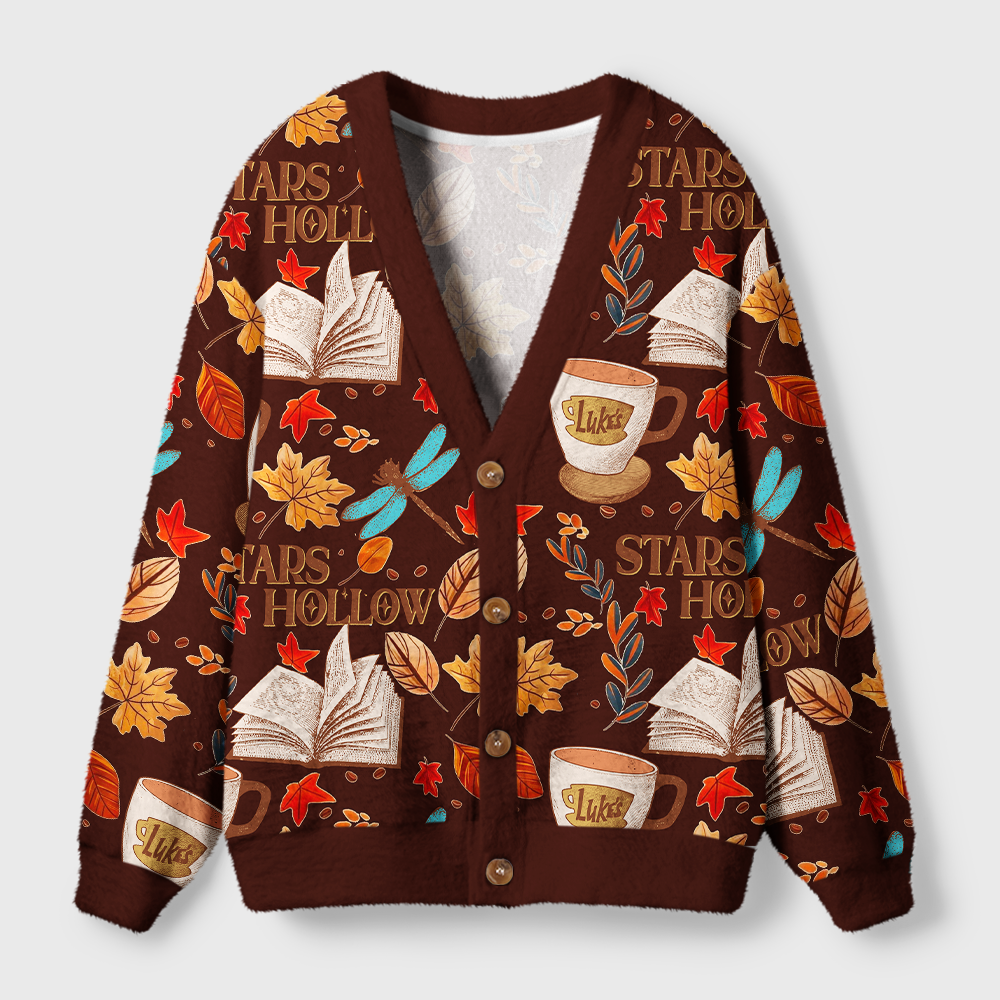 Pagewings Stars Hollow Light Knit Unisex Cardigan Sweaters