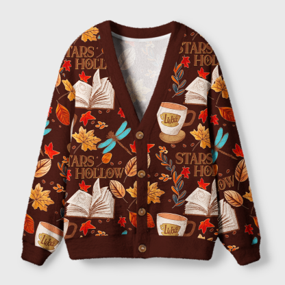 Pagewings Stars Hollow Light Knit Unisex Cardigan Sweaters