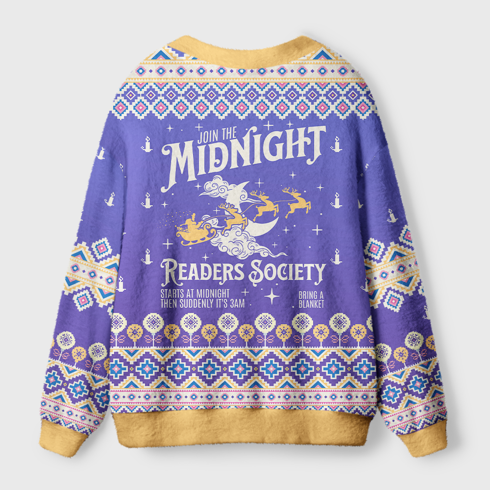 Pagewings Midnight Readers Society Light Knit Unisex Cardigan Sweaters