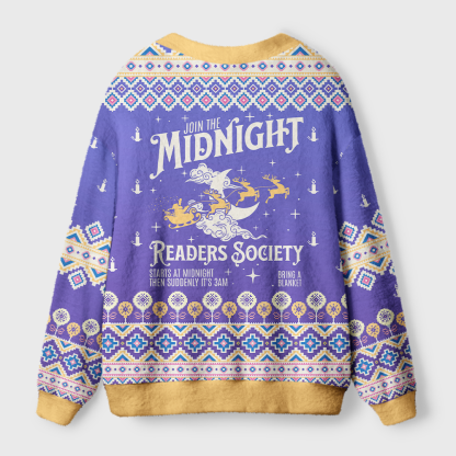 Pagewings Midnight Readers Society Light Knit Unisex Cardigan Sweaters