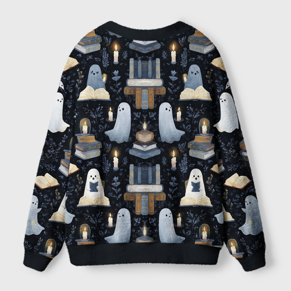 Pagewings Ghost Reading Light Knit Unisex Cardigan Sweaters