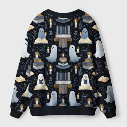 Pagewings Ghost Reading Light Knit Unisex Cardigan Sweaters