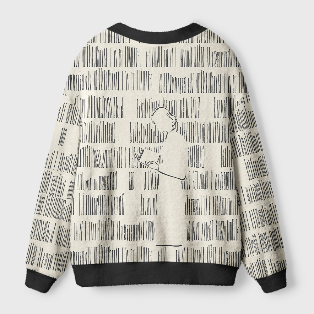Pagewings Book Girl Light Knit Unisex Cardigan Sweaters