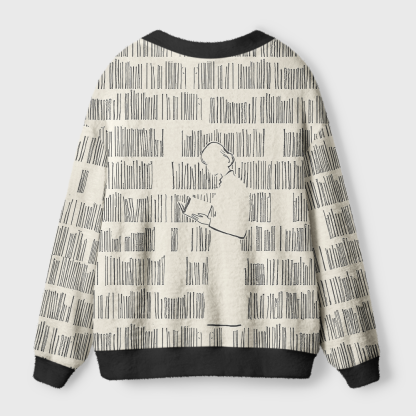 Pagewings Book Girl Light Knit Unisex Cardigan Sweaters