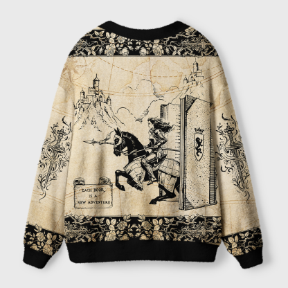 Pagewings Each Book Is A New Adventure Light Knit Unisex Cardigan Sweaters