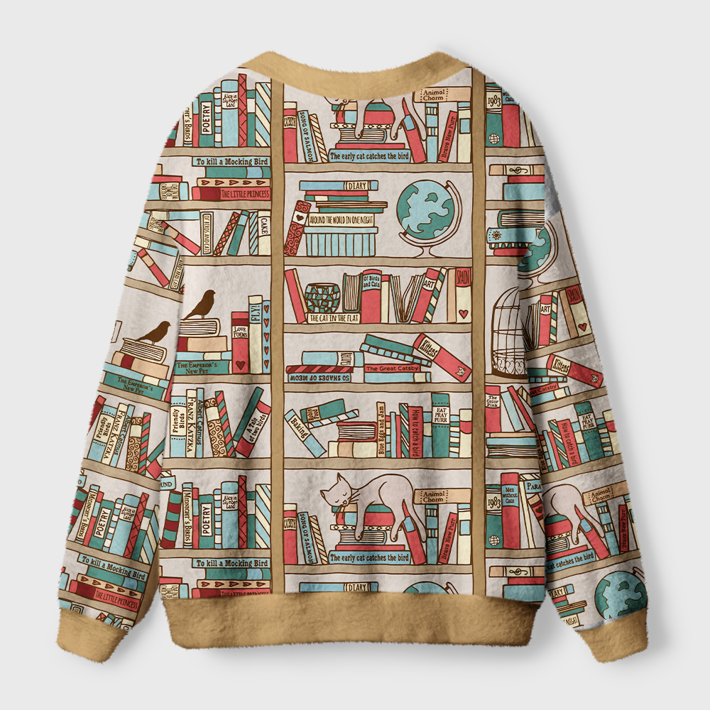 Pagewings Bookstore  Light Knit Unisex Cardigan Sweaters