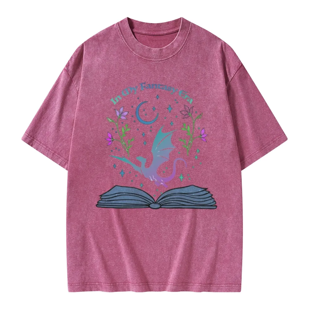 Pagewings In My Fantasy Book Era Unisex Washed T-shirt