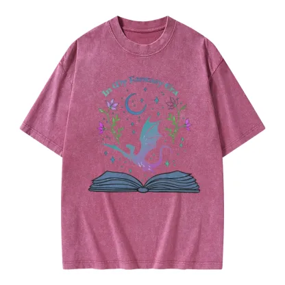 Pagewings In My Fantasy Book Era Unisex Washed T-shirt