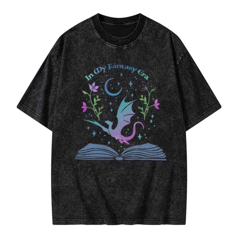 Pagewings In My Fantasy Book Era Unisex Washed T-shirt