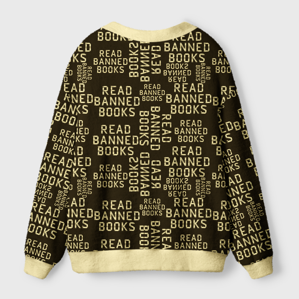 Pagewings Read Banned Books Light Knit Unisex Cardigan Sweaters