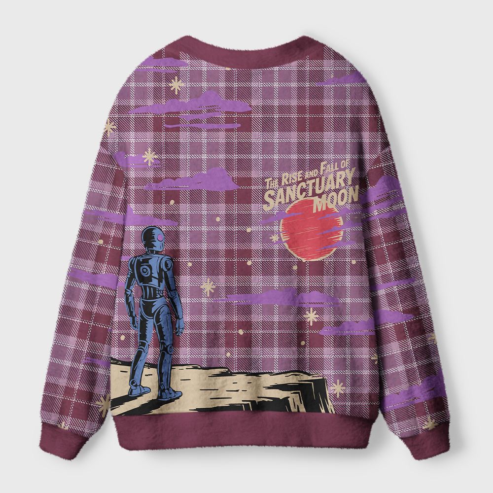 Pagewings The Rise And Fall Of Sanctuary Moon Light Knit Unisex Cardigan Sweaters