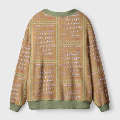 Pagewings Library Card Light Knit Unisex Cardigan Sweaters