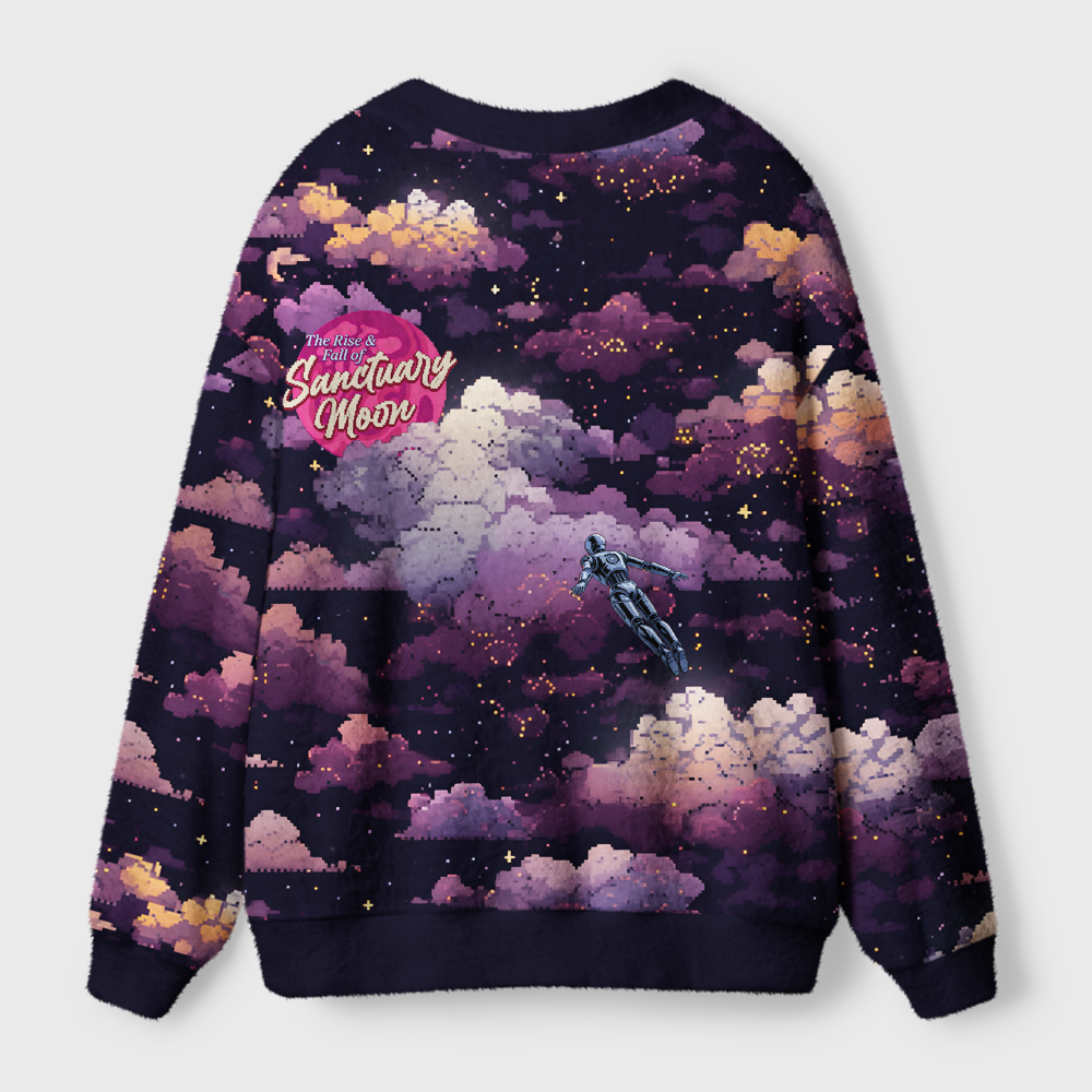 Pagewings The Rise & Fall Of Sanctuary Moon Light Knit Unisex Cardigan Sweaters